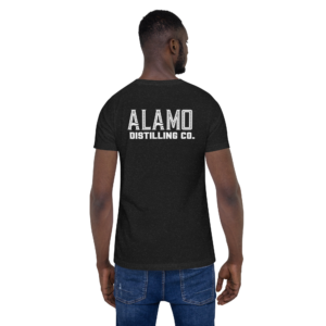 Alamo Distilling Unisex Tee - Male Back